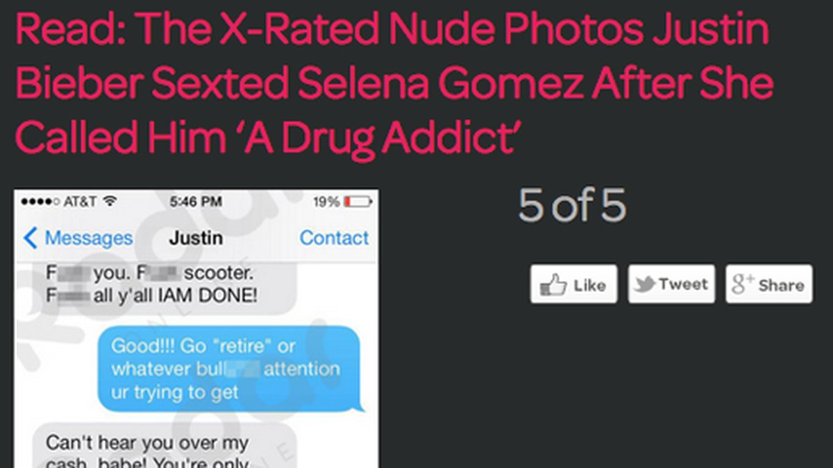 Selena Gomez hintade även att hon visste "allt om Kristina". Redan nu spekulerar amerikanska tidningar huruvida Kristina är någon som Bieber bedragit Selena med. 